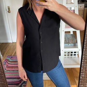 Sleeveless button down shirt